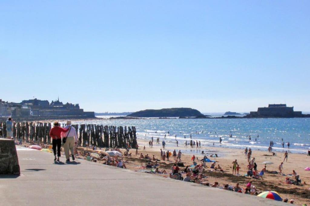 St Malo Maison Avec Jardin Proche Gare Plage Intramuros Chien Admis Parking Gratuit Сен Мало Екстериор снимка